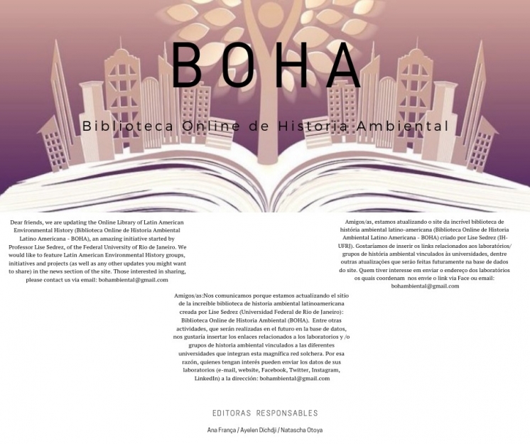 [SOLCHA] Call BOHA (Biblioteca Online de Historia Ambiental)