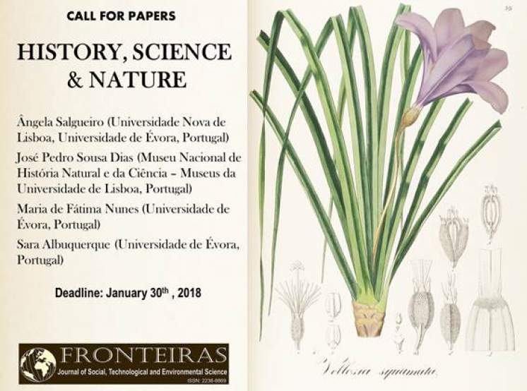 Call for Papers - Fronteiras Journal v.6 n. 3 (2017) (Dossiê "História, Ciência e Natureza")