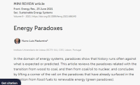 Energy Paradoxes, Frontiers in Energy Research